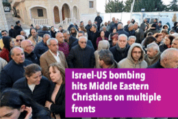 A crowd of Lebanese Christians gather to mourn a priest killed in Israeli bombing