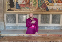 Archbishop of York prays in Jerusalem's Church of the Holy Sepulchre