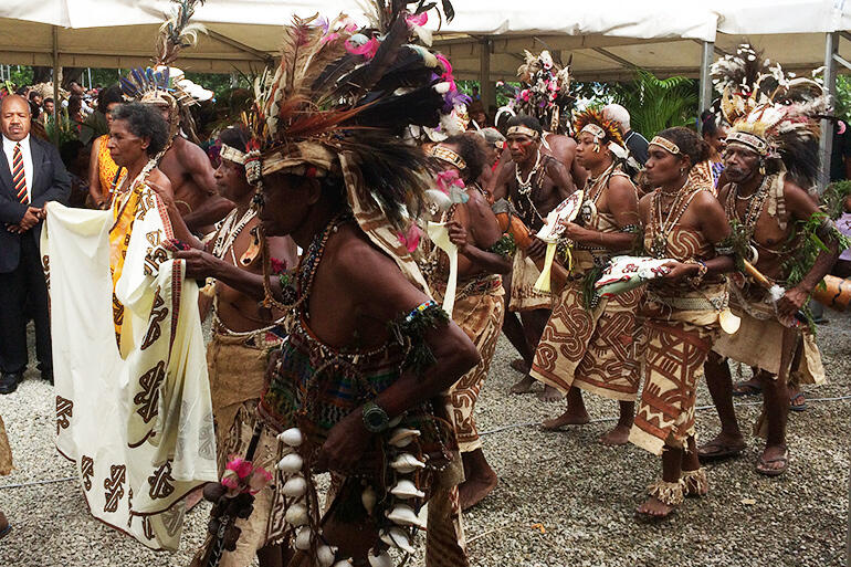 Marathon celebrations - the consecration involved 12 hours of liturgy, food, speeches, singing, gift-giving and tribal dancing.