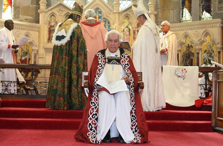 When St Mary's New Plymouth was consecrated a cathedral last March, Bishop Philip Richardson insisted Sir Paul be the first to sit in the cathedra.