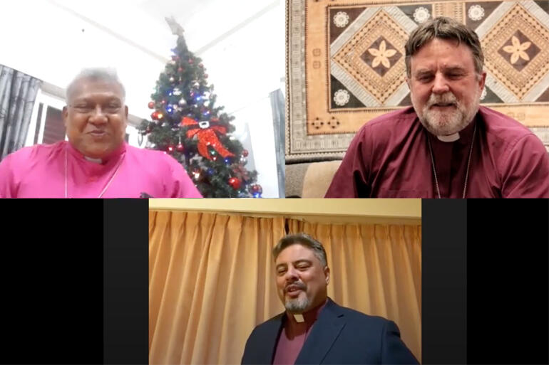 Archbishop Fereimi Cama, Archbishop Don Tamihere and Archbishop Philip Richardson share a message of peace for Christmas.