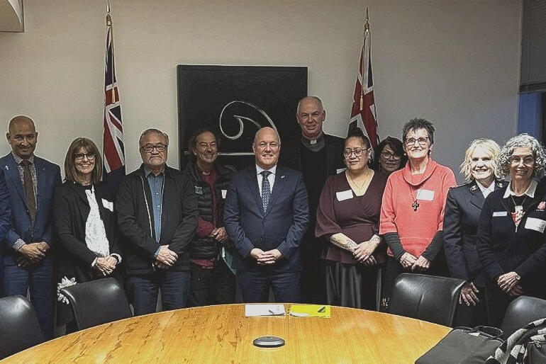 Archbishop Justin Duckworth joins church leaders and Christian social policy experts in a meeting with NZ Prime Minister Christopher Luxon.