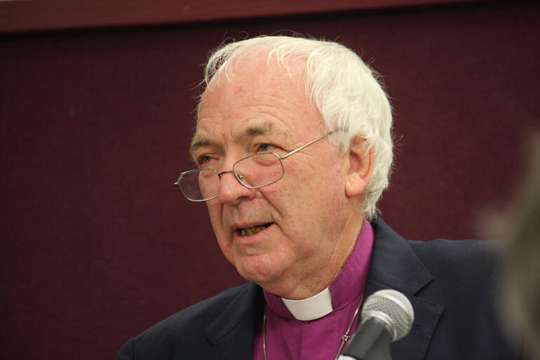 Bishop Richard Randerson launched his new book: "Engagement 21" at the Gisborne IDC meeting.