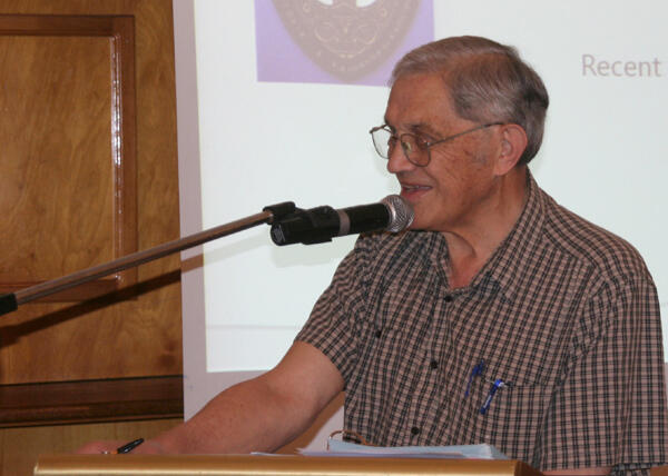 Professor Whatarangi Winiata speaking in the resource-sharing debate.