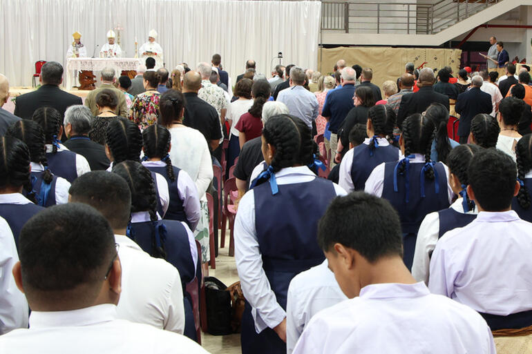 Te Hīnota Whānui Opening Eucharist led by the three Primates and attended by their Majesties King Tupou VI and Queen Nanasipau'u Tuku'aho.