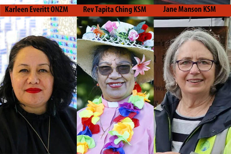 Three women have been recognised in the King's Birthday Honours 2026 for major contributions to Anglican kura, churches and communities. 