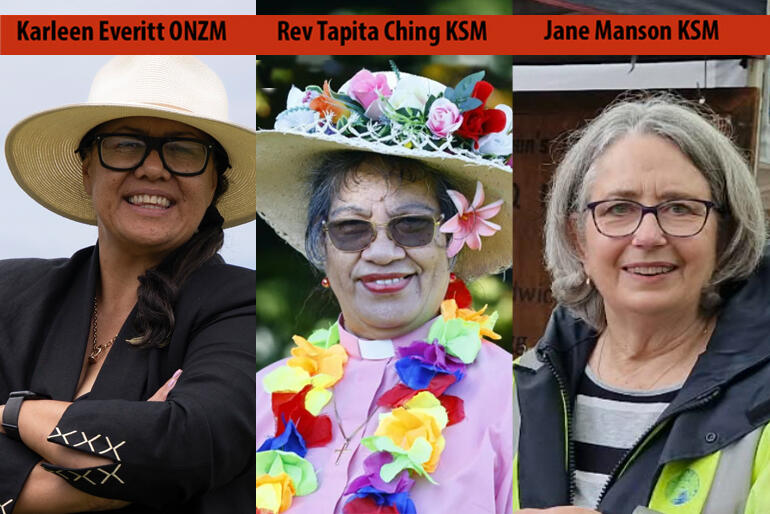Three women have been recognised in the King's Birthday Honours 2026 for major contributions to Anglican kura, churches and communities. 