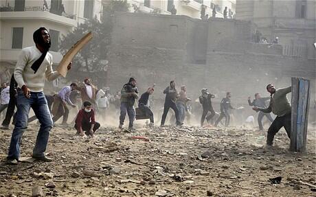 Violence in the streets of Cairo.