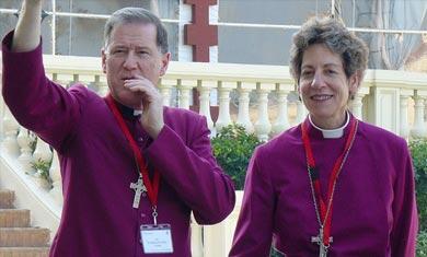 Archbishop Fred Hintz (Canada) and Presiding Bishop Katharine Jefferts Schori (Episcopal Church)
