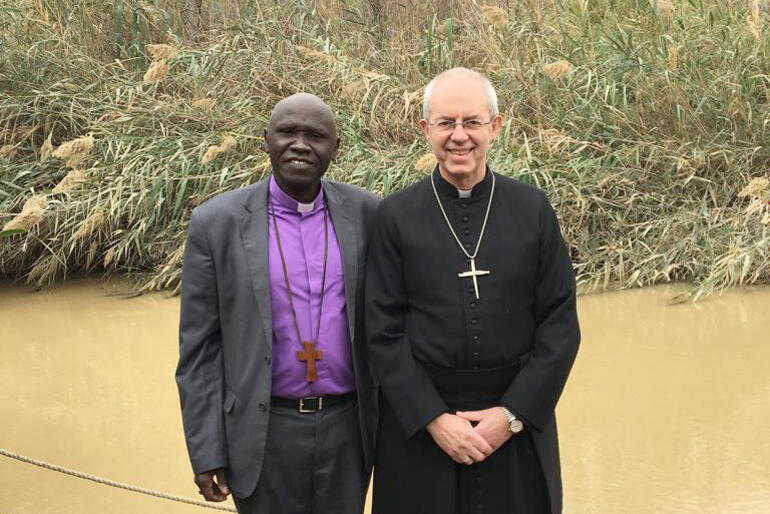 Bishop Anthony Poggo with the Archbishop of Canterbury, whom he has worked closely with as Adviser on Anglican Communion Affairs. 