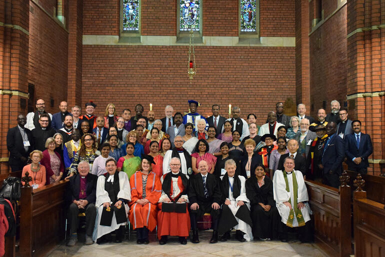 Chaplains, Board members and Heads of Anglican Colleges and Universities gather in Trinity College chapel, Melbourne, July 2023.