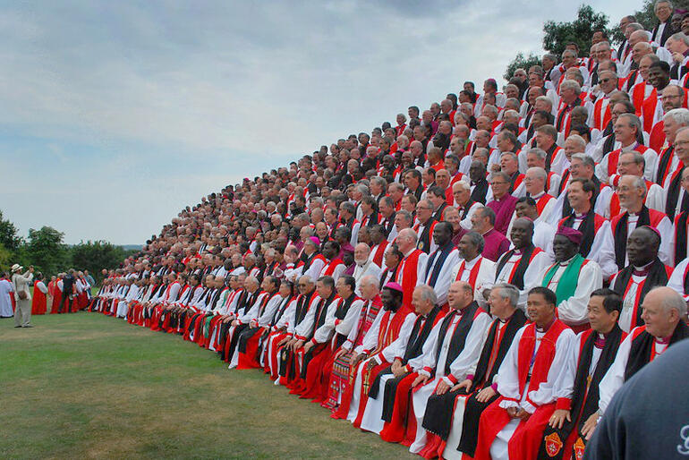 Bishops line up for their group photo at the 2008 Lambeth Conference in Canterbury.