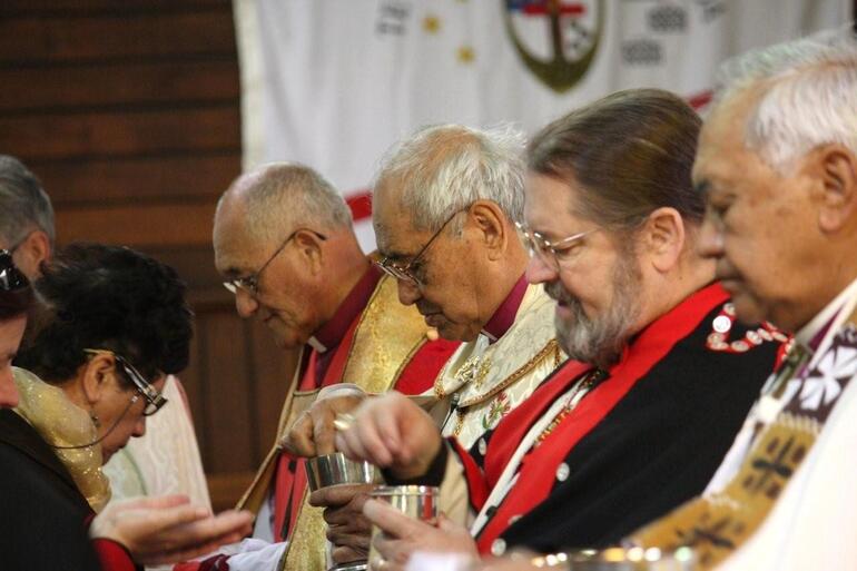 From left: Bishops Muru Walters; Brown Turei; Mark MacDonald and Ben Te Haara.
