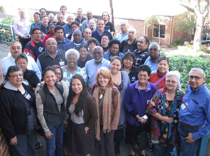 AIN delegates in the grounds of Sydney's Collaroy Convention Centre. Photo: Kahu Miller 