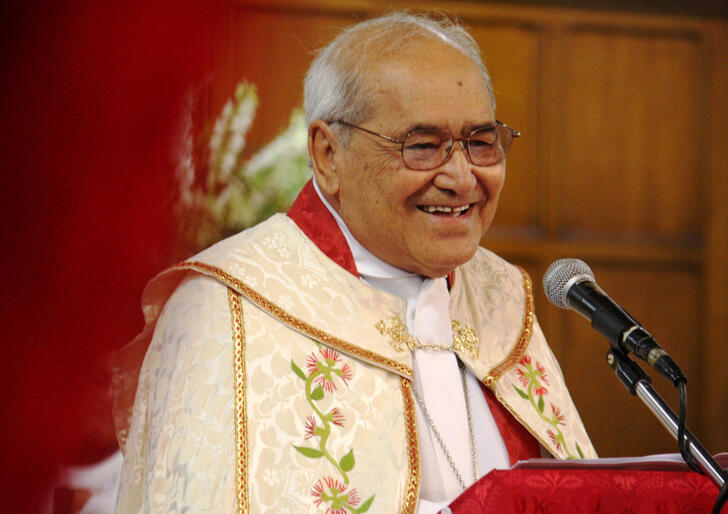 Archbishop Brown Turei delivering his kauwhau. Archbishop Brown Turei delivering his kauwhau.