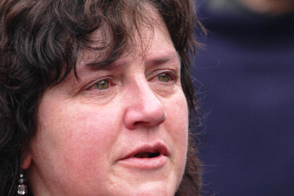 A bystander mourns the cathedral deconsecration.