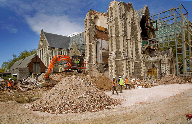 ChristChurch Cathedral awaits make-safe work and removal of artifacts. Photo/The Press