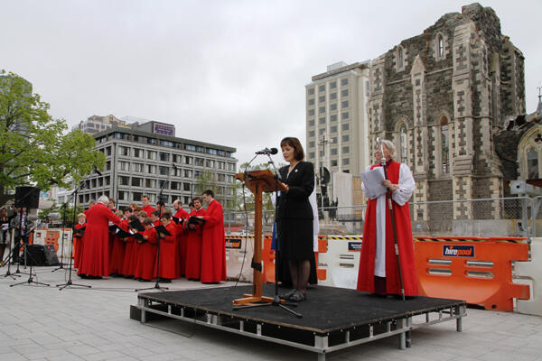 "Then I saw a new heaven and a new earth..." Lay Canon Yvonne Densem reads the second lesson, from Revelation 21.