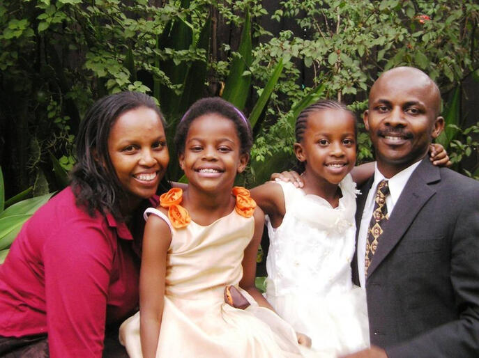 CMS family: Steve and Mary Maina with Rinna (8) and Tanielle (5).