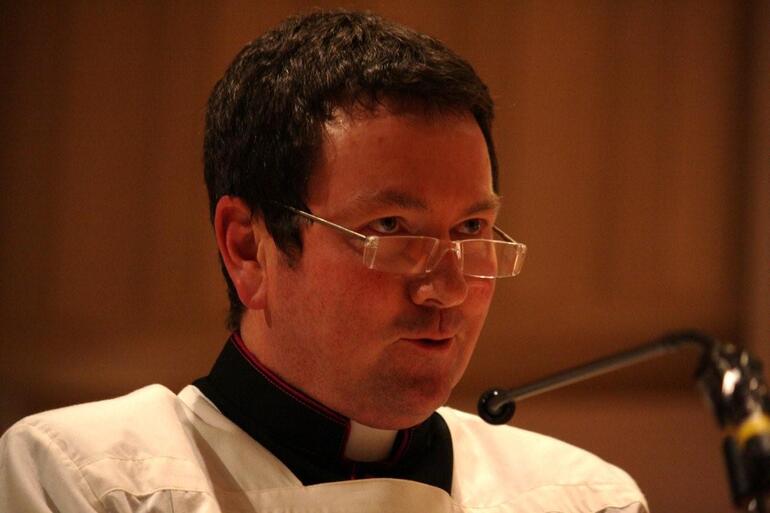 Monsignor Bernard Kiely, who brought greetings on behalf of the wider church - and who shared a poignant personal story.