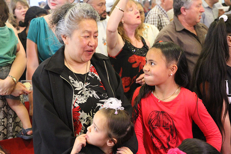 Mrs Nogi Jackson, with her granddaughters Stacey and Shalah May (in the red top). Mrs Nogi Jackson, with her granddaughters Stacey and Shalah May (in the red top).