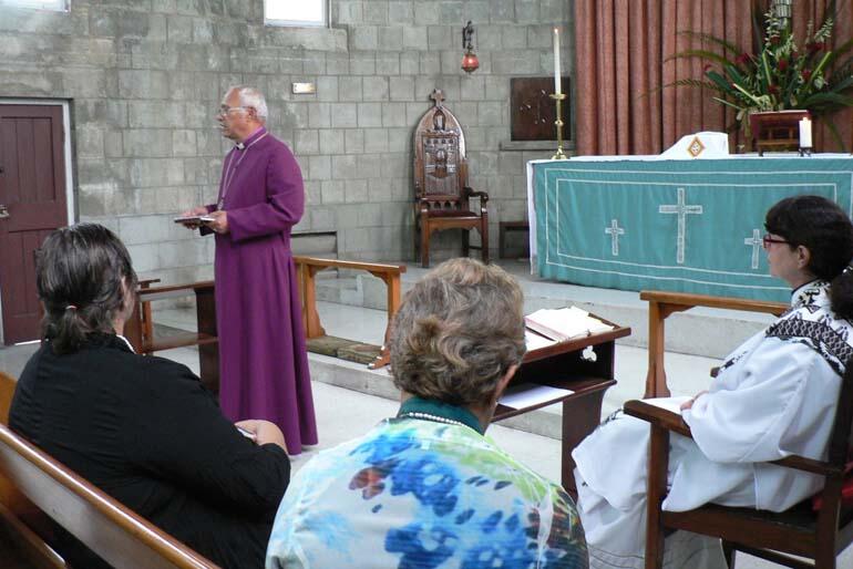 Archbishop Winston Halapua speaks during the remembrance service for Lynda Patterson in Holy Trinity Cathedral, Suva.