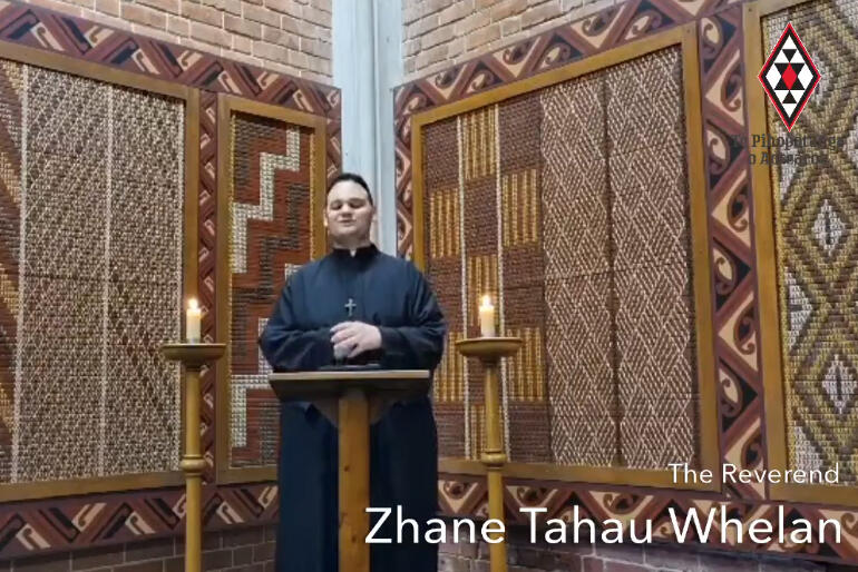 Rev Zhane Tahau Whelan preaches on the story and example of his ancestor Rēnata Kawepō.