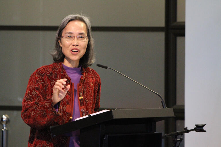 Prof Kwok Pui Lan presents a Bible study on John 15 and Jesus' metaphor of abiding in the vine. Prof Kwok Pui Lan presents a Bible study on John 15 and Jesus' metaphor of abiding in the vine.