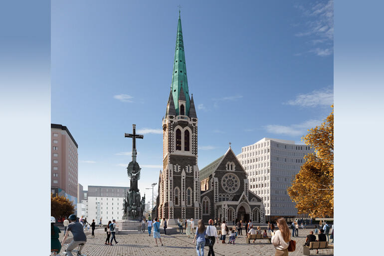 Newly released plans could see Christ Church Cathedral's 700-seat nave and tower reopened for use by 2030. Newly released plans could see Christ Church Cathedral's 700-seat nave and tower reopened for use by 2030.