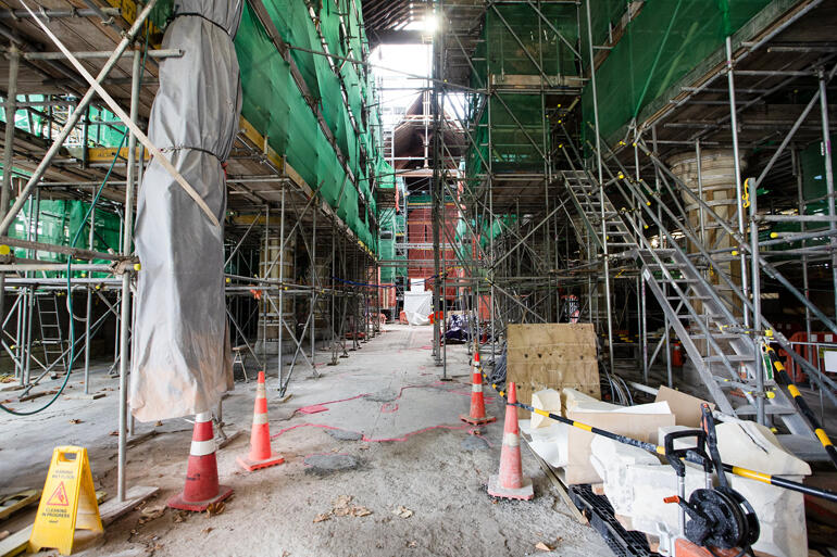Millions have already been spent on the first third of the Christ Church Cathedral's restoration, which has secured the site and begun strengthening.