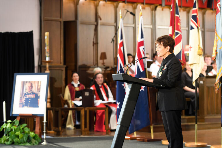 Governor General Dame Patsy Reddy shares a tribute to HRH Prince Philip Duke of Edinburgh at the 21 April NZ state memorial service.