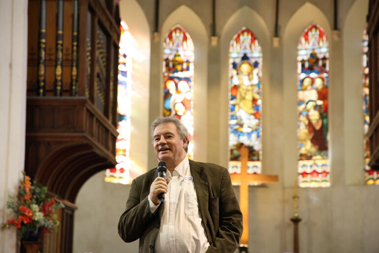 Rev Dr Sam Wells shares the Christian theology and practice of 'Being with' during a day-long seminar at St Matthew's Church, Dunedin. Rev Dr Sam Wells shares the Christian theology and practice of 'Being with' during a day-long seminar at St Matthew's Church, Dunedin.