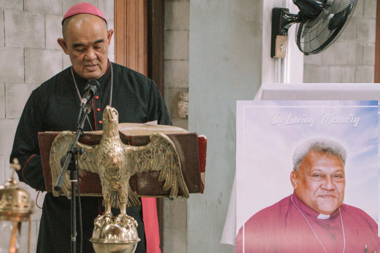 Catholic Archbishop of Suva, the Most Rev Peter Loy Chong offers the eulogy on behalf of the ecumenical movement.