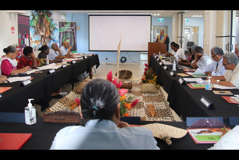PCC Executive members meet at Diocese of Polynesia Headquarters at the Moana Anglican Services and Training Centre, Suva.