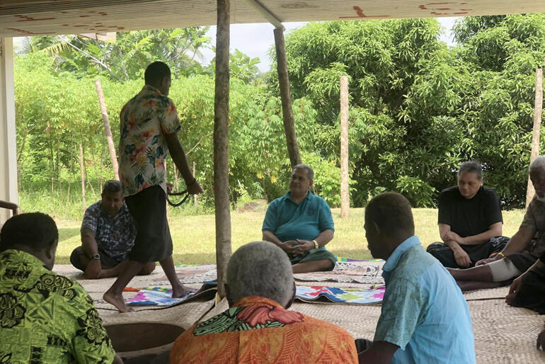 PCC leaders receive a welcome to their practical ecumenical venture outside Suva, the PCC’s own Lomana Na Vulagi Eco School and Farm.