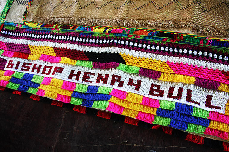 Fine mats were laid before the sanctuary.