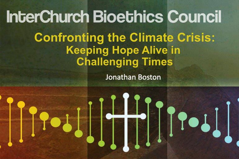 Jonathan Boston's lecture on climate reality and climate hope marked the first 21 years of the InterChurch Bioethics Council.